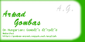 arpad gombas business card